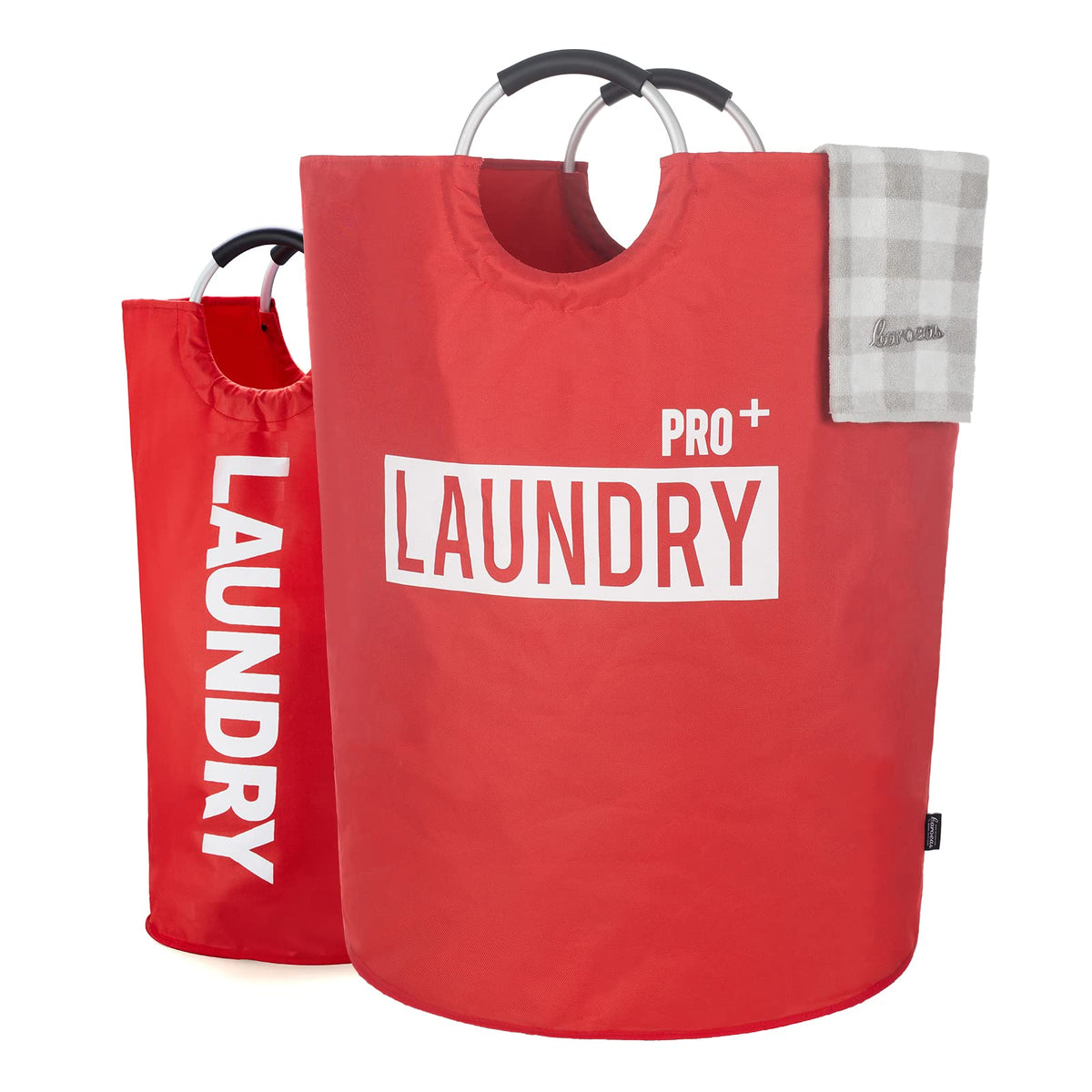 Caroeas Tall Laundry Basket 90L, Large Hamper, Freestanding Laundry Bag