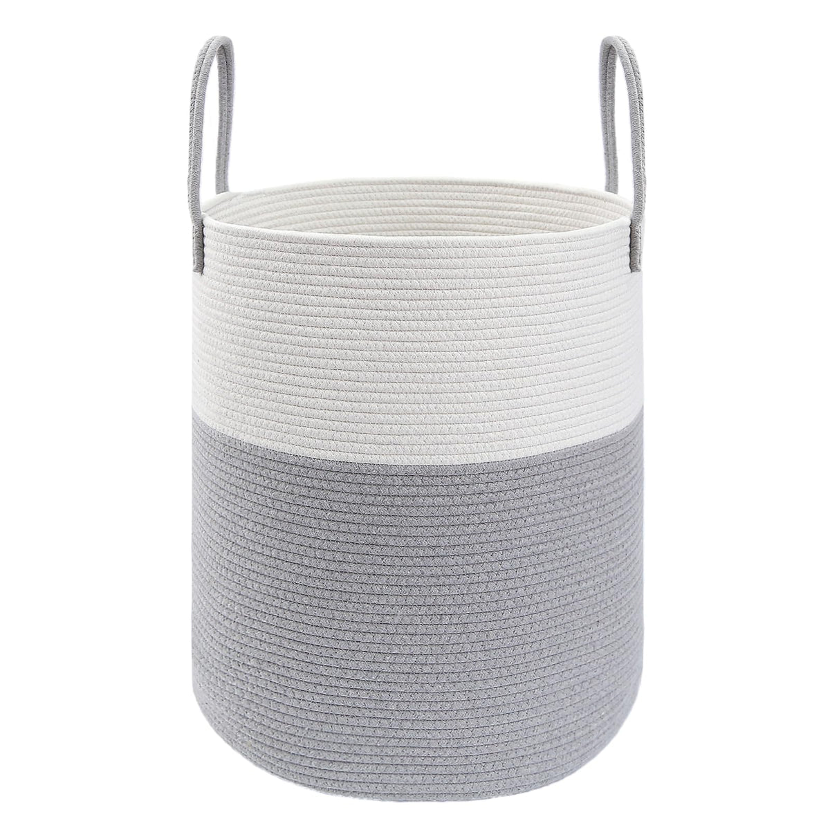 JMvicyroam 60L Cotton Rope Laundry Basket Hamper, Brown