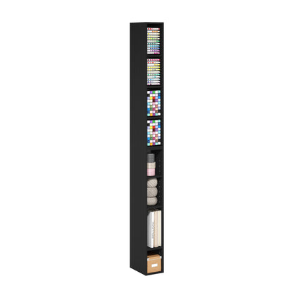 Furinno LUDER Book Shelf, 6-Tier Tall Modern Bookshelf, Bookcase with Open Shelves, 9.3 x 12 x 71, for Living Room, Bedroom, Home Office, White