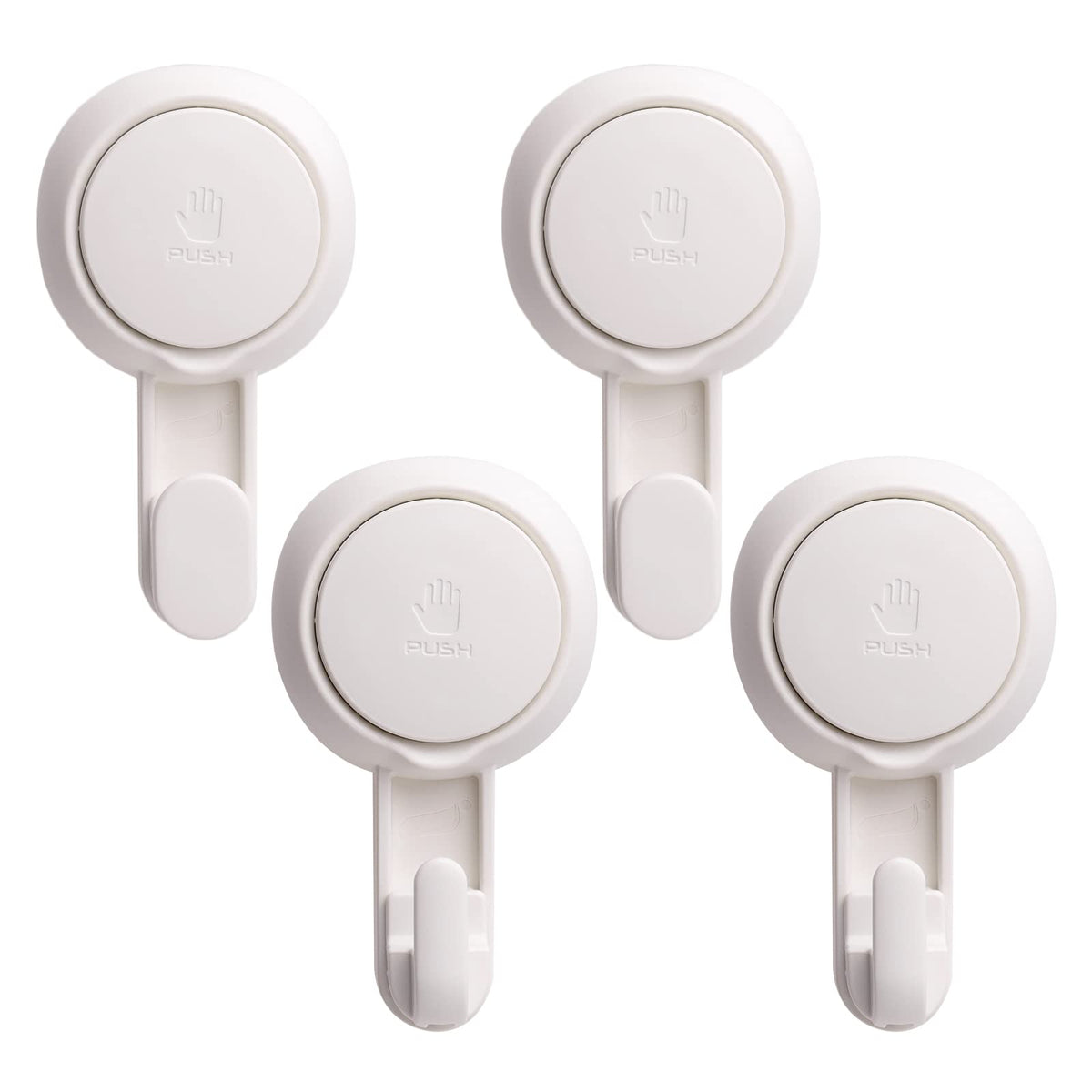 LEVERLOC Razor Holder for Shower 2 Pack, Powerful Suction Cup Hooks, White