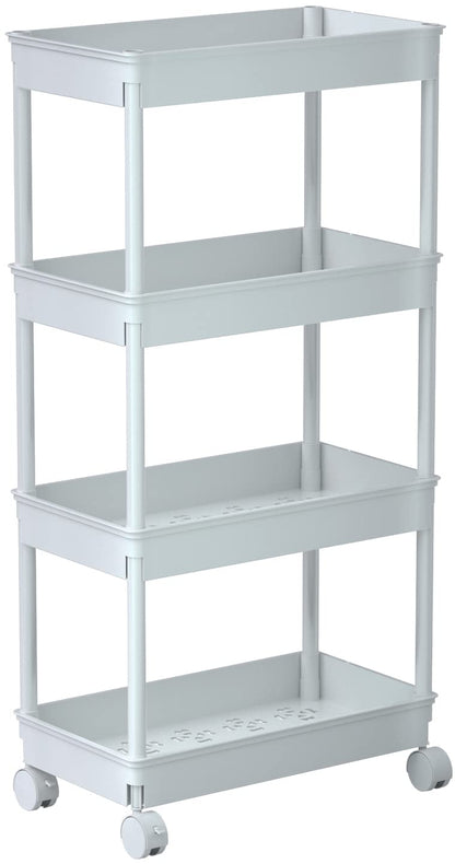 Sooyee 4 Tier Slim Storage Cart, Black