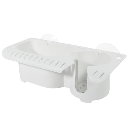Five Oceans Boat Caddy Organizer with Suction Cup Mount, White ABS Plastic, Marine Storage for Pontoon, Fishing Boat, Kayak - FO4898