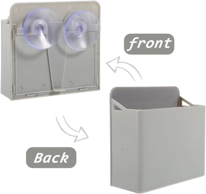 Suction Cup Pen Holder Whiteboard Pen Dry Erase Organizer Abs Light Grey 2 Pack