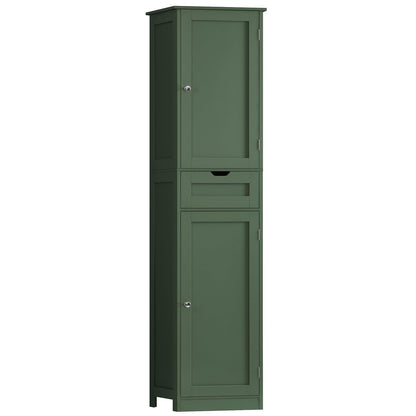 Iwell 66.9" Tall Bathroom Storage Cabinet with 2 Doors & 1 Drawer