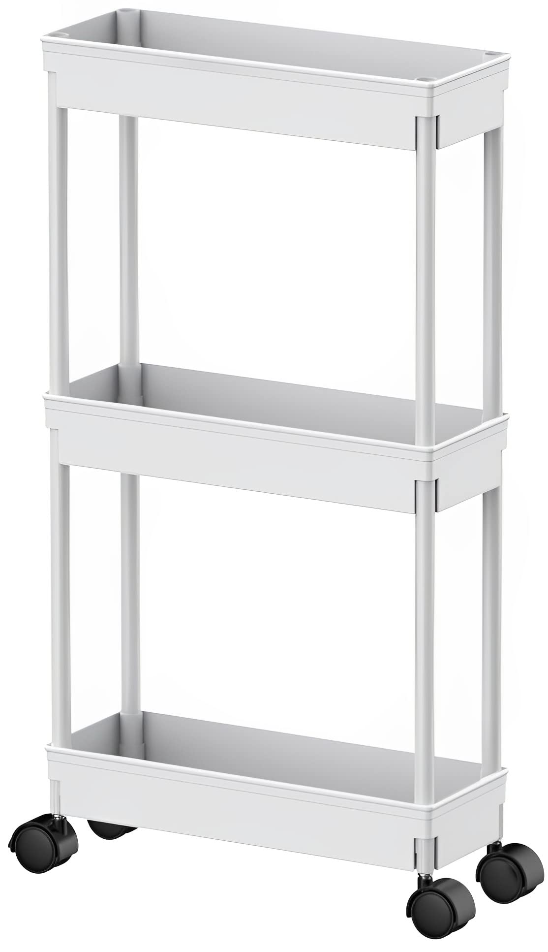 Sooyee 4 Tier Slim Storage Cart, Black
