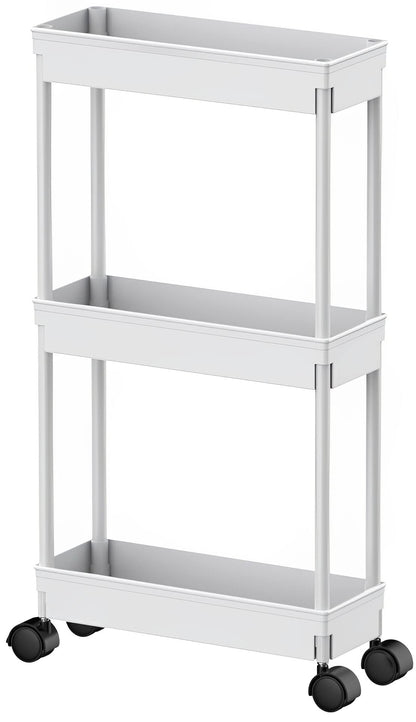 Sooyee 4 Tier Slim Storage Cart, Black