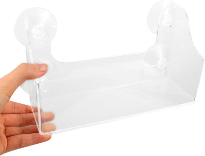 Homoyoyo Clear Suction Rack Refrigerator Shelf Drink Holder for Fridge Beverage Shelf Organizer for Kitchen Storage Adjustable Wall-Mount Display Frame for Beverages 8.07 X 4.52 X 2.75 in