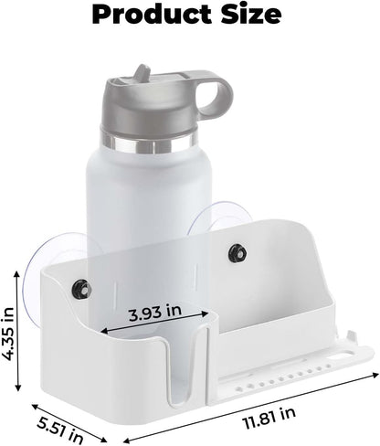 KEMIMOTO Boat Cup Holder, Caddy Organizer Installed With Screws/Suction Cups on Any Flat Surface, Storage Organizer, Cockpit Storage Box Marine Cup Holder for Bass Kayak Jon Pontoon Boat Accessories