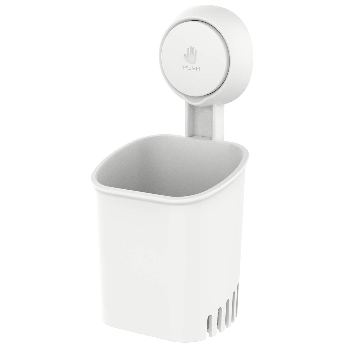 LEVERLOC Powerful Suction Cup Toothbrush Holders for Bathroom 2Pack, White