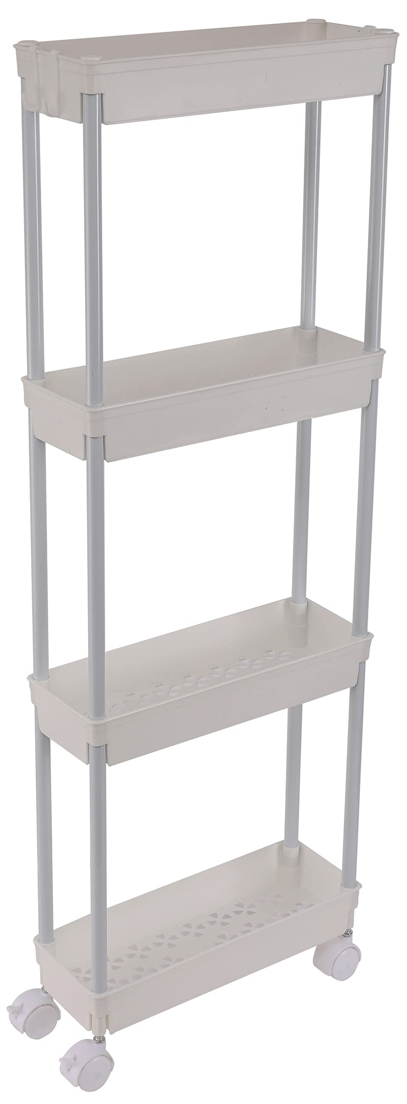Sooyee 4 Tier Slim Storage Cart, Black