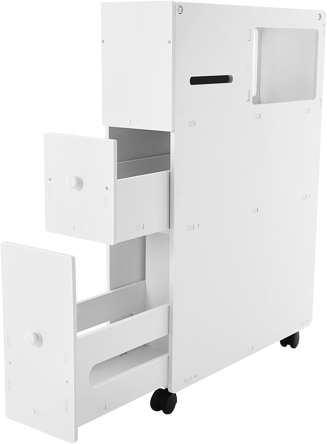 110Lbs Slim Bathroom Storage Cabinet, Modern Floor Storage Cabinet for Home