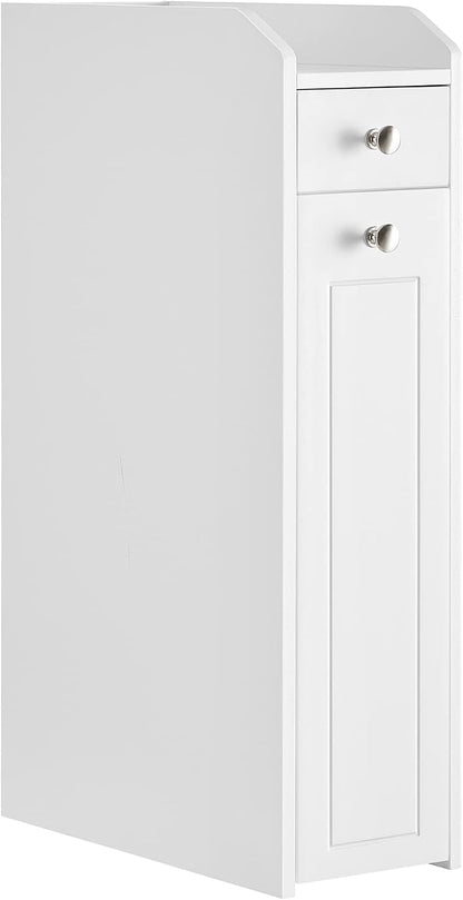 VASAGLE Small Bathroom Storage Cabinet, with Slide Out Drawers，Cloud White