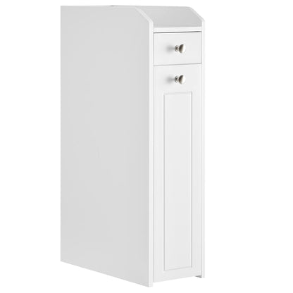 VASAGLE Small Bathroom Storage Cabinet, with Slide Out Drawers，Cloud White