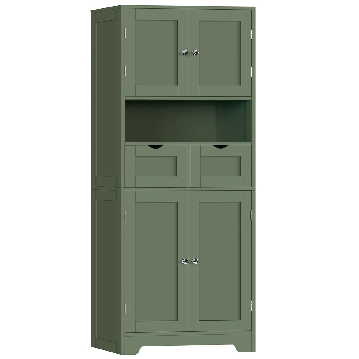 Iwell 66.9" Tall Bathroom Storage Cabinet with 2 Doors & 1 Drawer