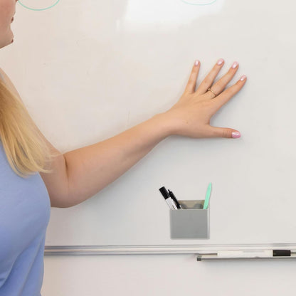 Suction Cup Pen Holder Whiteboard Pen Dry Erase Organizer Abs Light Grey 2 Pack