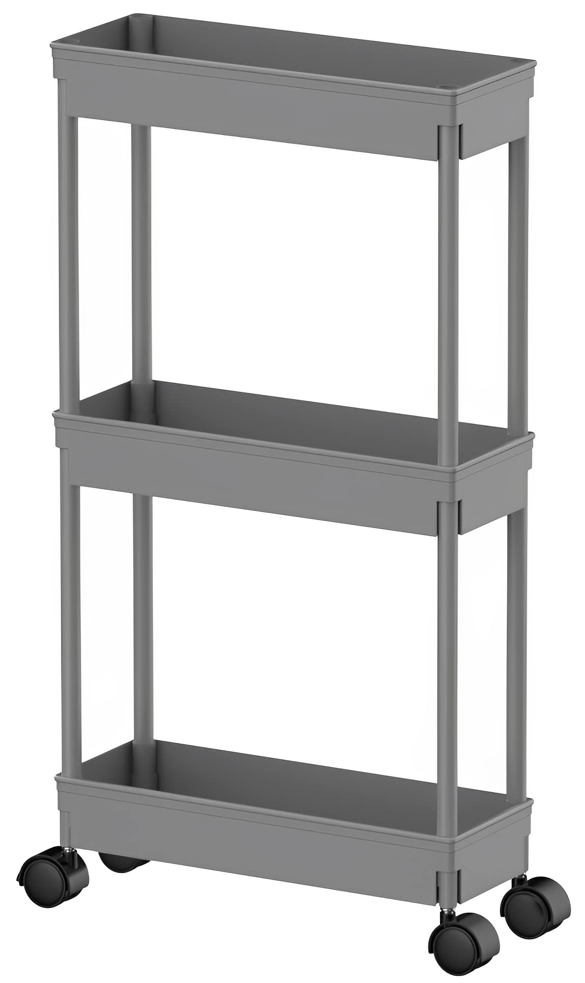 Sooyee 4 Tier Slim Storage Cart, Black