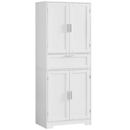 Iwell 66.9" Tall Bathroom Storage Cabinet with 2 Doors & 1 Drawer