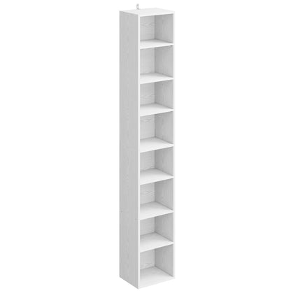 IRONCK Tall Narrow Bookshelf 8 Tiers, Compact Corner Bookcase, Floor Standing Display Storage Shelves 71 in Tall, Easy to Match for Living Room, Office, Study, Bedroom