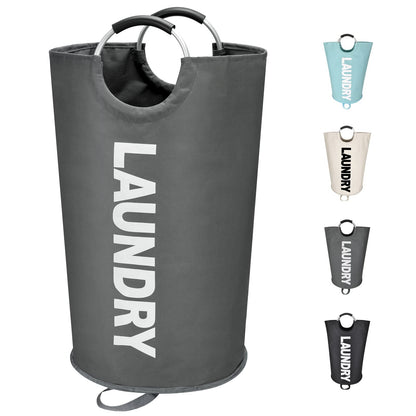 Maxsilan 90L Large Laundry Basket Bag, Collapsible Tall Hamper, Black