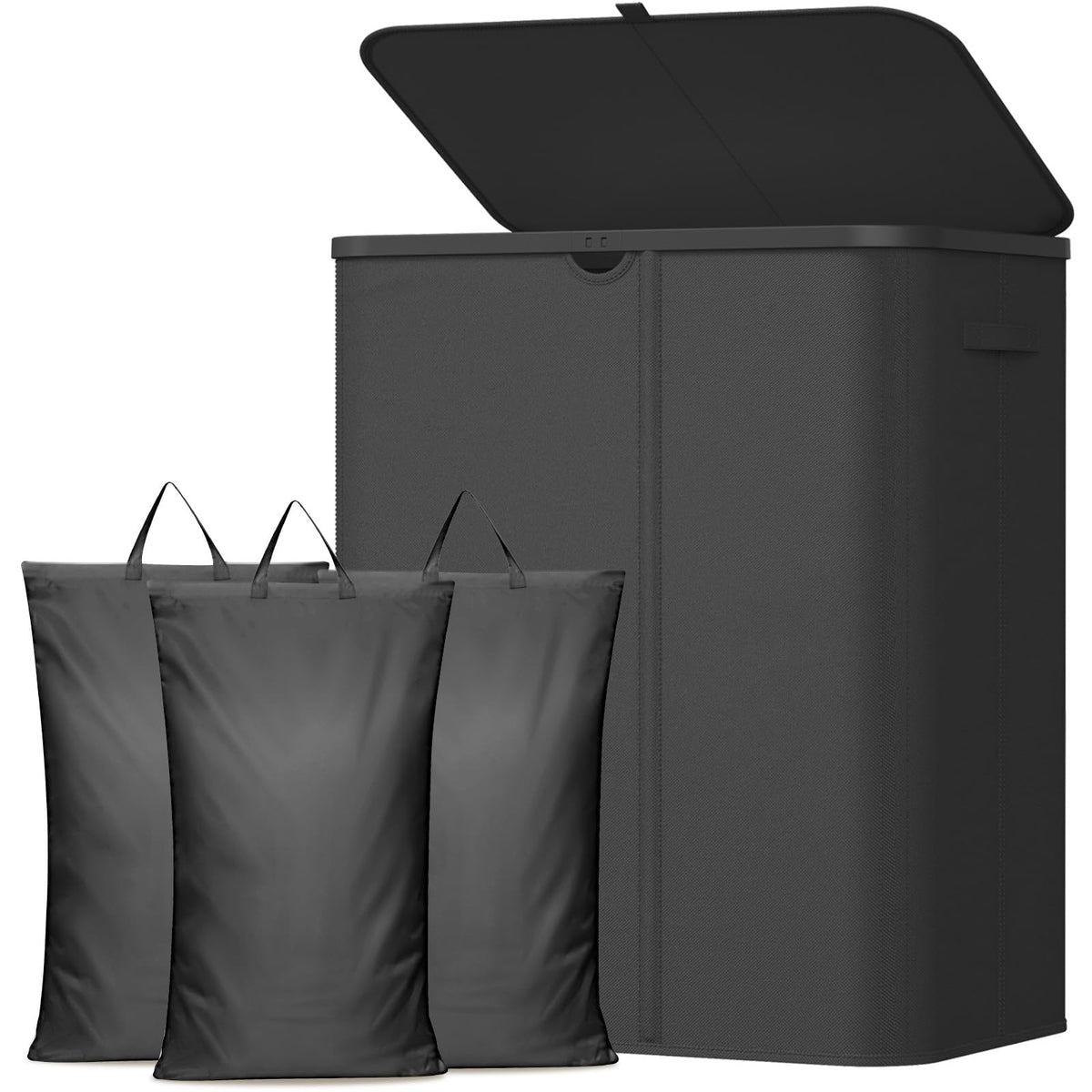 Lifewit 185L 3 Section Laundry Hamper with Lid, Laundry Basket, Beige