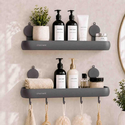 Shower Caddy Suction Cup, Removable Shower Organizer Shelf,2 Pack