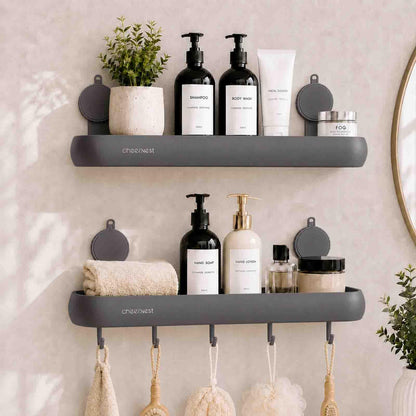 Shower Caddy Suction Cup, Removable Shower Organizer Shelf,2 Pack