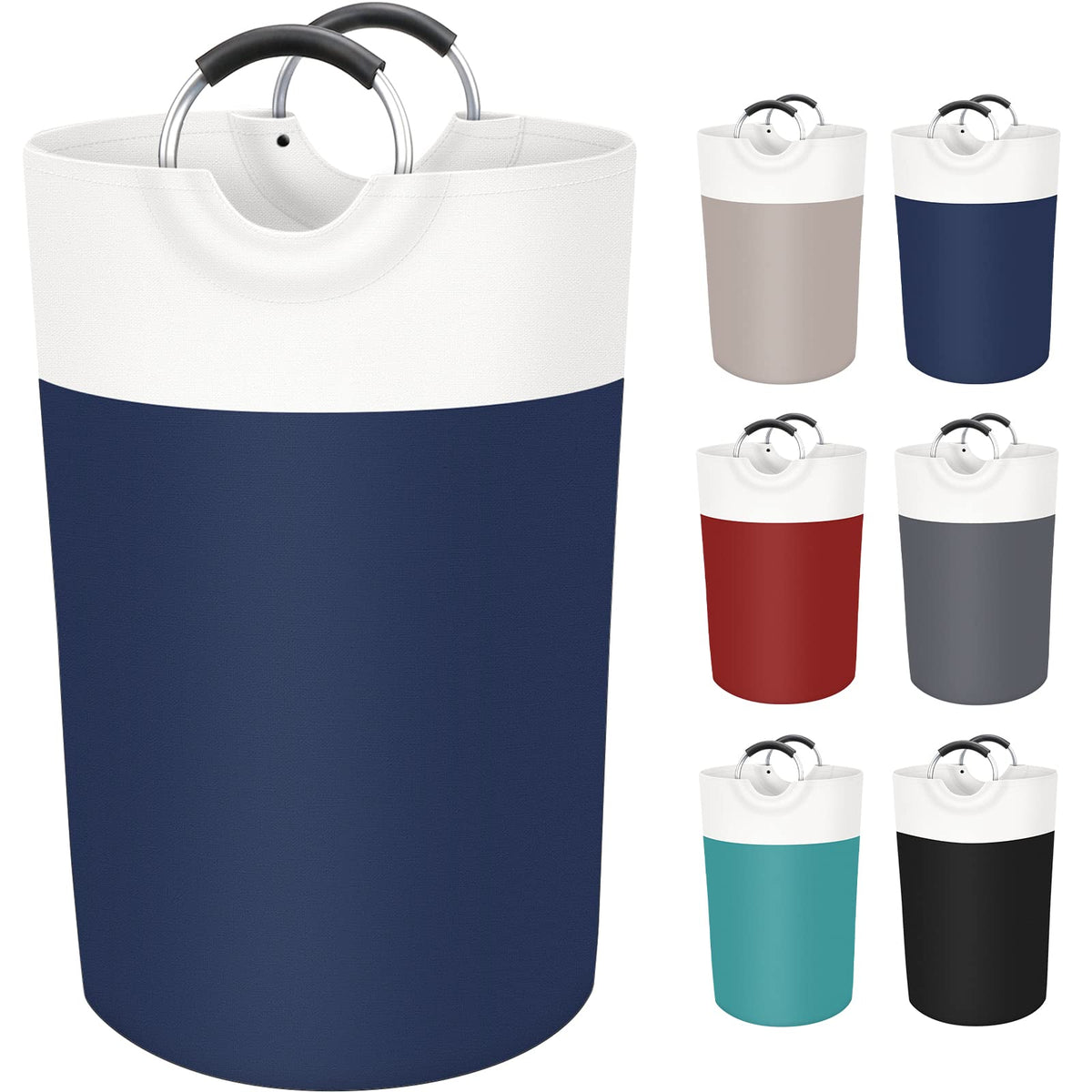 BlissTotes 90L Laundry Basket, Freestanding Collapsible Hamper, Black