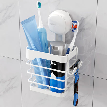 TAILI Patented Suction Cup Toothbrush Holders for Bathrooms, Black