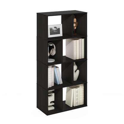 Furinno LUDER Book Shelf, 6-Tier Tall Modern Bookshelf, Bookcase with Open Shelves, 9.3 x 12 x 71, for Living Room, Bedroom, Home Office, White
