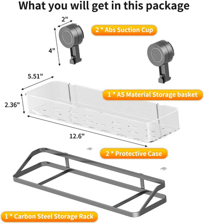 Shower Caddy Suction Cup, No Drill Wall Mount