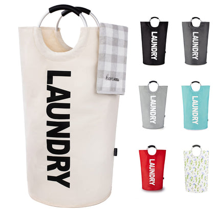 Caroeas Tall Laundry Basket 90L, Large Hamper, Freestanding Laundry Bag