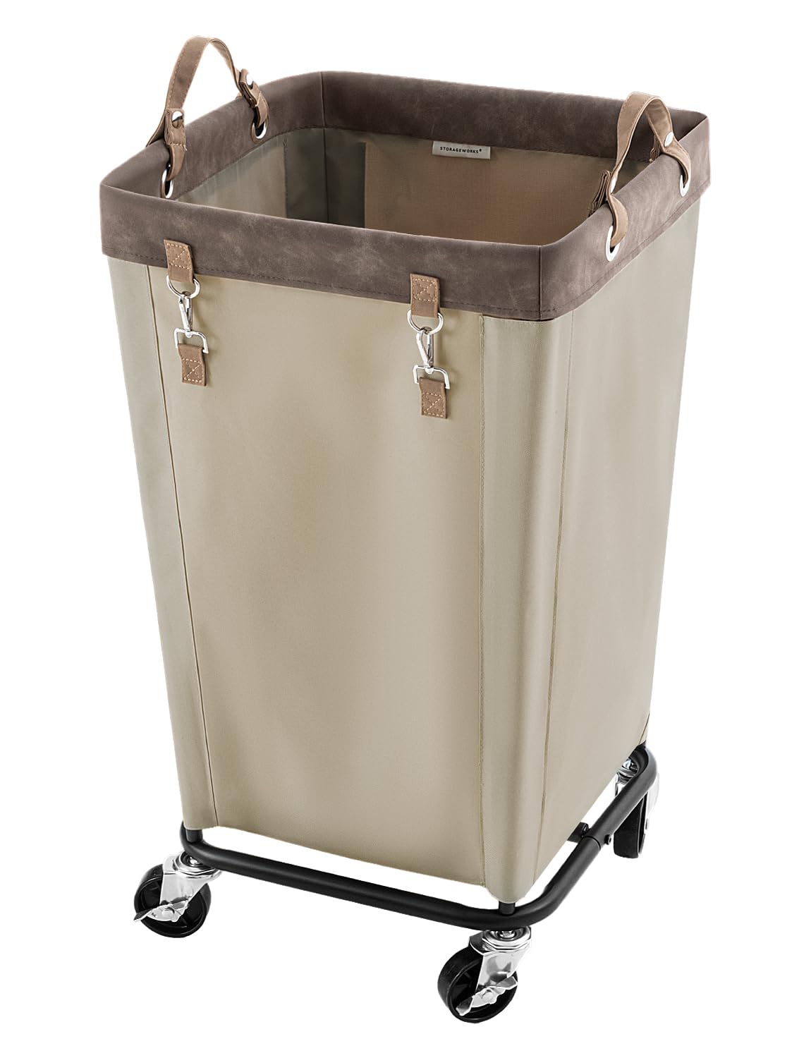 StorageWorks 160L Laundry Basket with Wheels, Rolling Hampers for Clothing