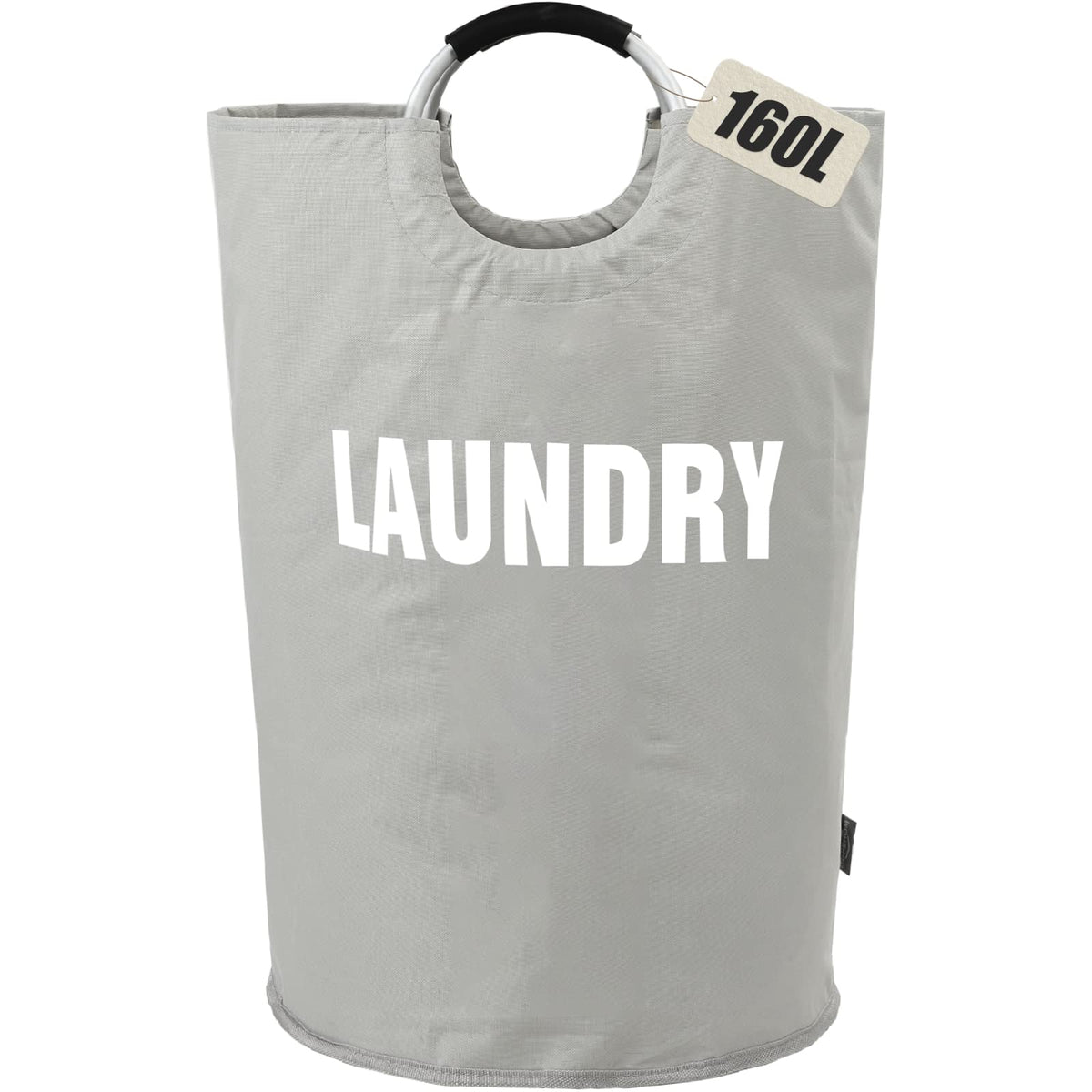 DOKEHOM 90L Large Laundry Basket Bag, Collapsible Tall Hamper, Black