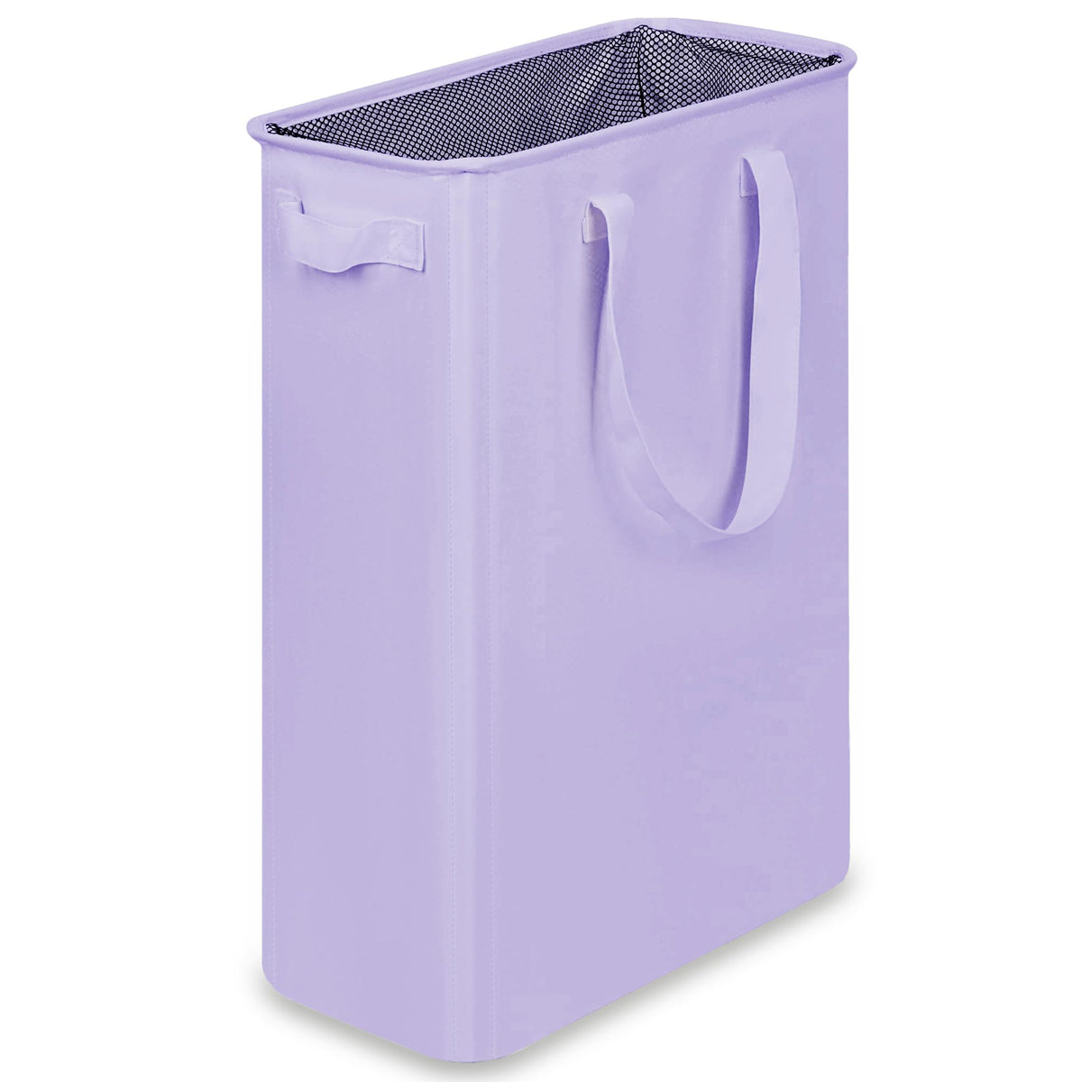 efluky Slim Laundry Basket, Narrow Laundry Hamper with Handles, Collapsible Dirty Clothes Hamper, Tall Laundry Bin for Laundry Room, Dorm and Bedroom, 12.7 Gallons(48L) Beige