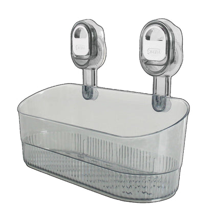 Suction Shower Caddy No Drill, Heavy Duty Bathroom Wall Shelf with Drain