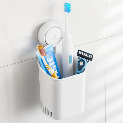 TAILI Suction Cup Toothbrush Holders for Bathroom Wall 2Pack, White