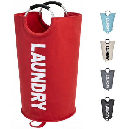 Maxsilan 90L Large Laundry Basket Bag, Collapsible Tall Hamper, Black