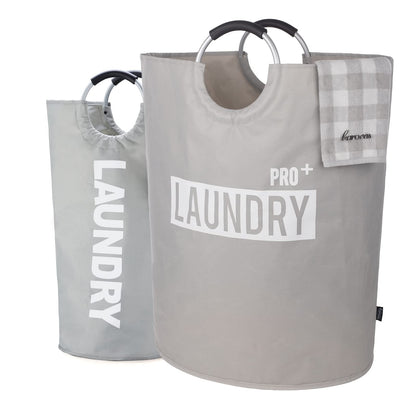 Caroeas Tall Laundry Basket 90L, Large Hamper, Freestanding Laundry Bag