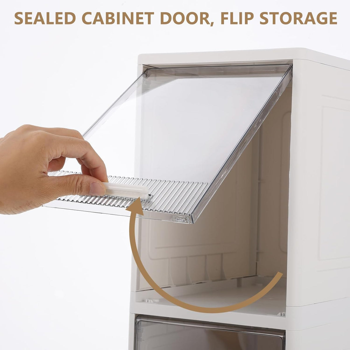 Narrow Bathroom Storage Cabinet with 4 Wheels, 3Tier Slim Storage Organizer