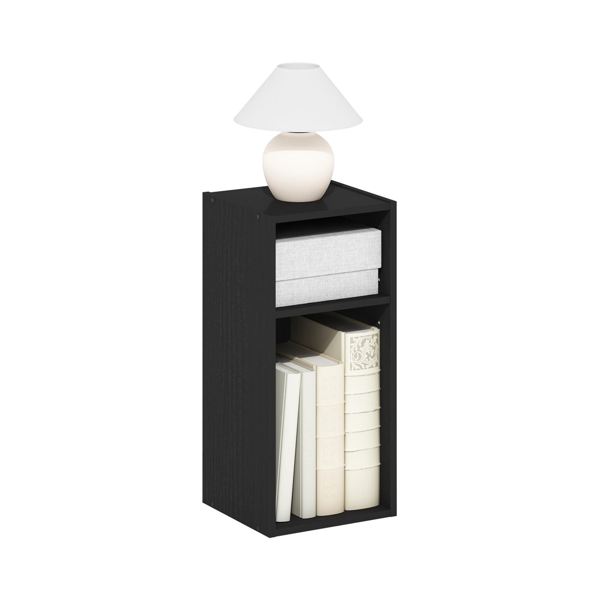 Furinno LUDER Book Shelf, 6-Tier Tall Modern Bookshelf, Bookcase with Open Shelves, 9.3 x 12 x 71, for Living Room, Bedroom, Home Office, White