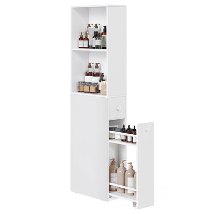 VASAGLE Slim Bathroom Storage Cabinet, Narrow Freestanding, with Drawers