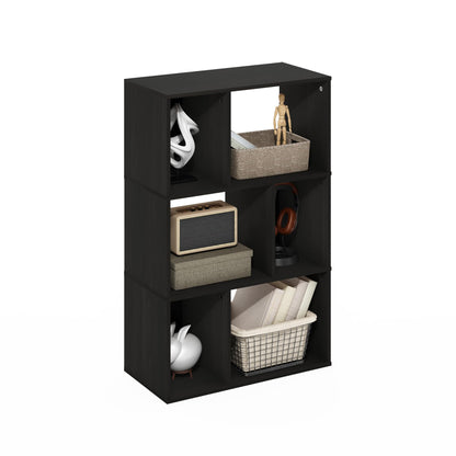 Furinno LUDER Book Shelf, 6-Tier Tall Modern Bookshelf, Bookcase with Open Shelves, 9.3 x 12 x 71, for Living Room, Bedroom, Home Office, White