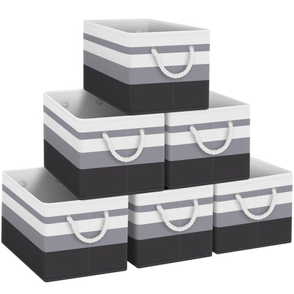 Fab totes Storage Bins Foldable Storage Baskets with Rope Handles