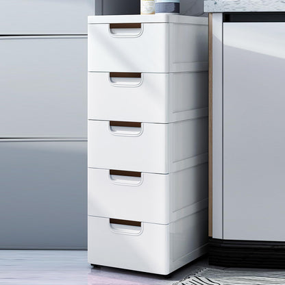 6 Drawers Narrow Slim Plastic Storage Cabinet,Storage Drawer with Wheels,6 Tier Drawers Dresser,Rolling Narrow Cabinet for Small Spaces Bathroom Kitchen Living Room,Pink