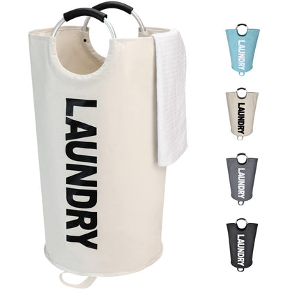 Maxsilan 90L Large Laundry Basket Bag, Collapsible Tall Hamper, Black