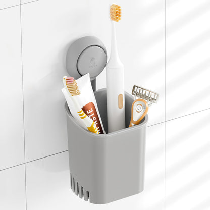 TAILI Suction Cup Toothbrush Holders for Bathroom Wall 2Pack, White