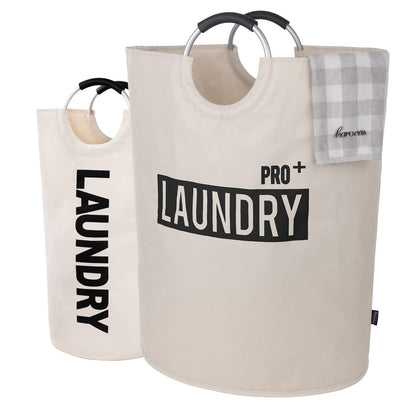 Caroeas Tall Laundry Basket 90L, Large Hamper, Freestanding Laundry Bag