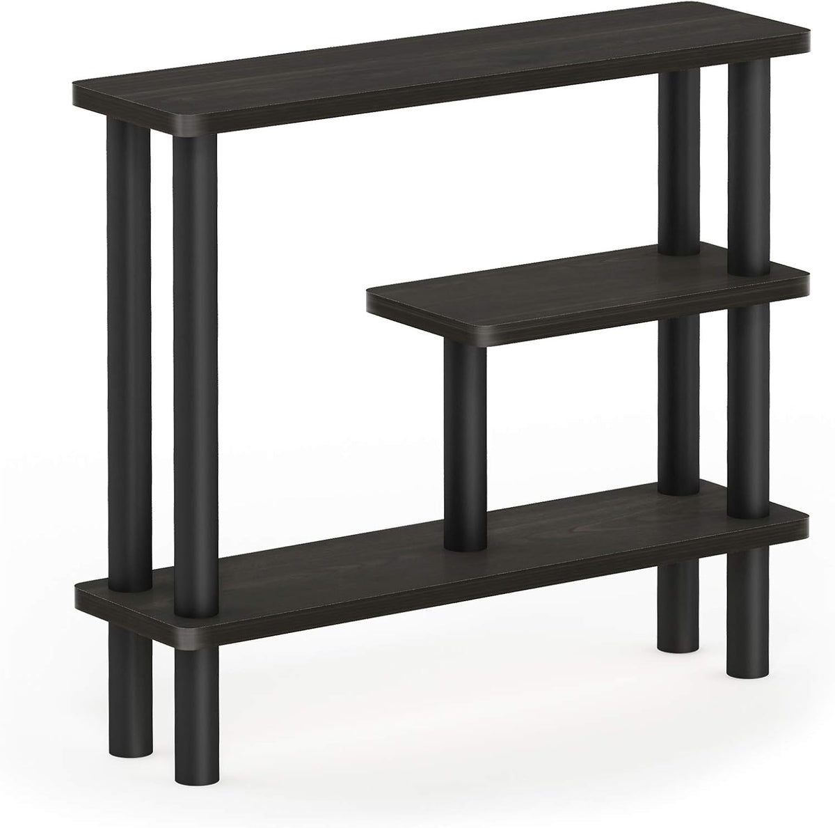 Furinno Turn-N-Tube Slim Space Saving Storage Rack, Espresso/Black
