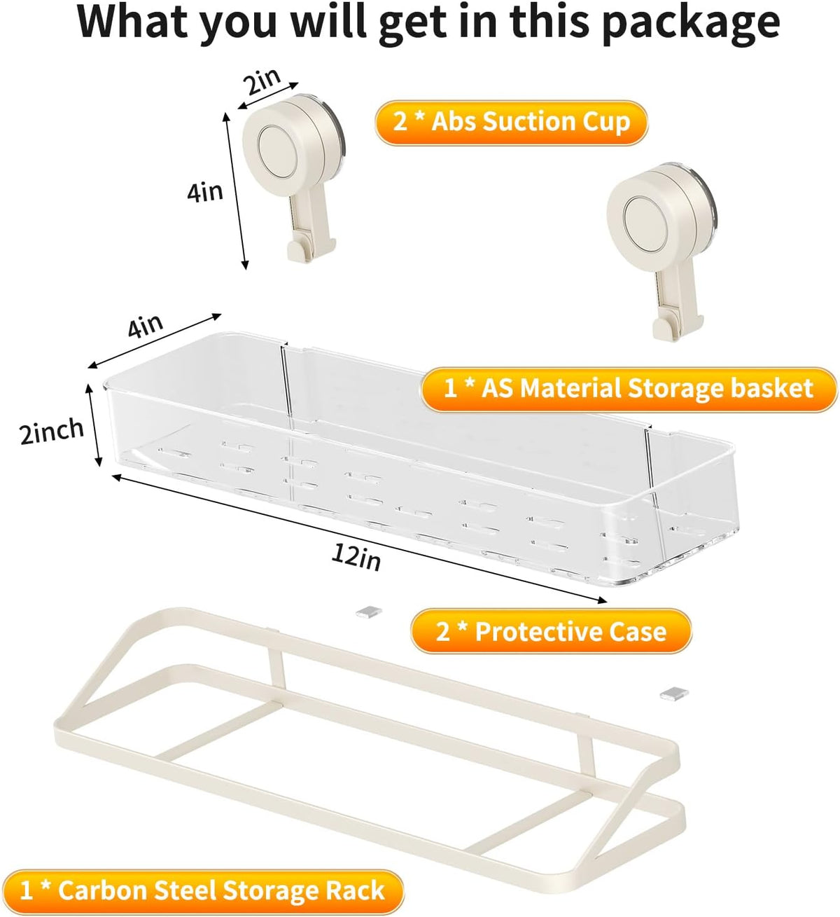 Shower Caddy Suction Cup,Bathroom storage rack