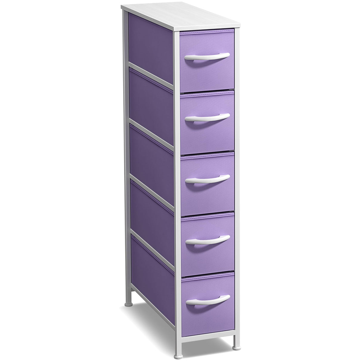 Sorbus 4-Drawer Narrow Dresser for Bedroom (Black/Charcoal)